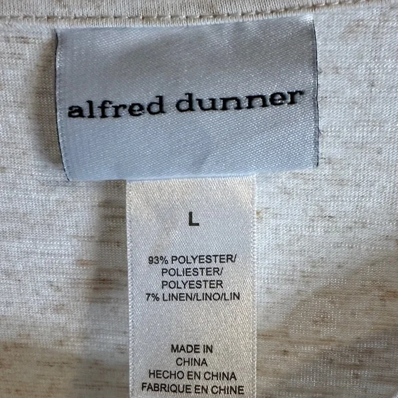 Alfred Dunner Cream Floral Long Sleeve Top‎ - Picture 2 of 13